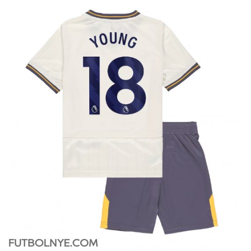 Camiseta Everton Ashley Young #18 Tercera Equipación para niños 2024-25 manga corta (+ pantalones cortos)